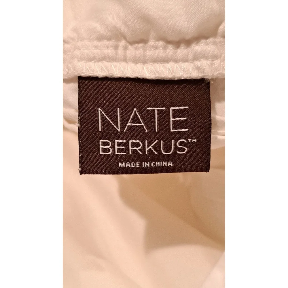 Nate Bercus White Cotton Embroidery Duvet Cover +Thin Layer of Insulation Queen